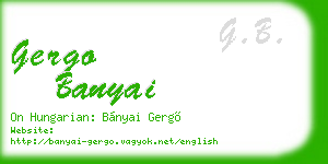gergo banyai business card